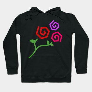 Spiral Rose Flowers Hoodie